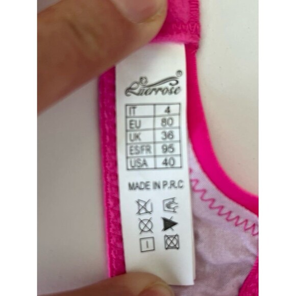 New Barbie Pink Padded Push Up Bra Sexy 36C Bows & Charm - Picture 8 of 12
